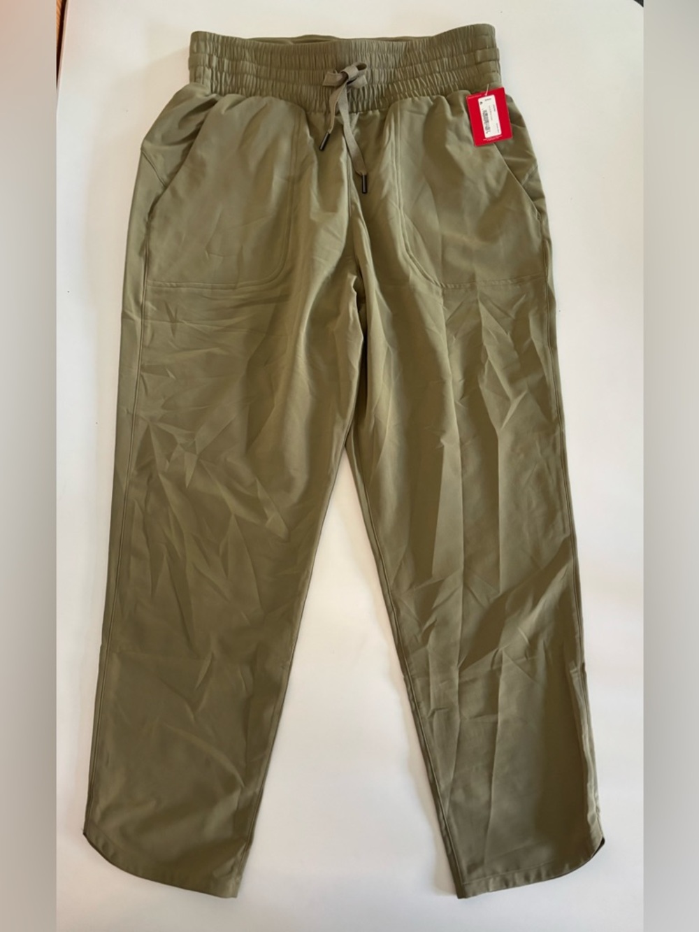 Spanx Out Of Office Ankle Length Tapered Trouser Tuscan Olive Size M Lightweight